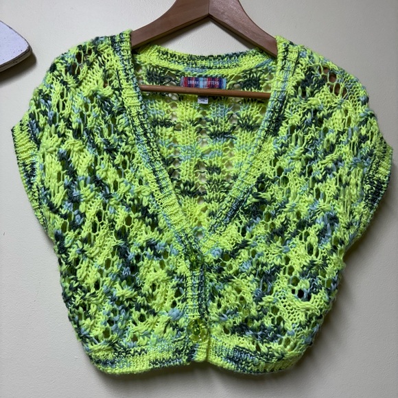 Urban Outfitters Bright Crocheted Concert Cardigan - Size Large - Picture 4 of 13